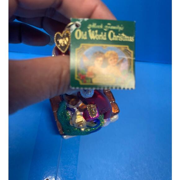 Old World Christmas Glass Santa Roof Top Visitor Ornament With Tag 2013 - Picture 4 of 7